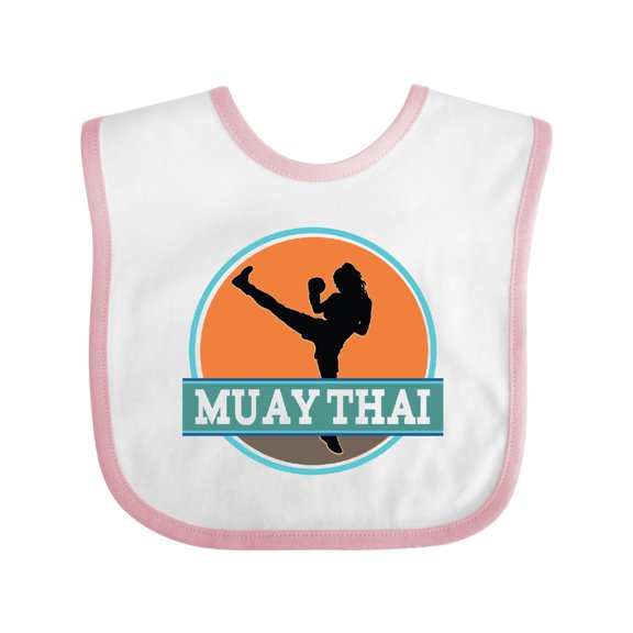 Inktastic Muay Thai Kickboxing Girls Baby Bib