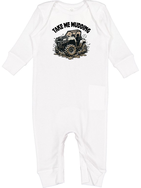 Mudding off Road Adventure Four Wheeling Baby Romper Coveralls