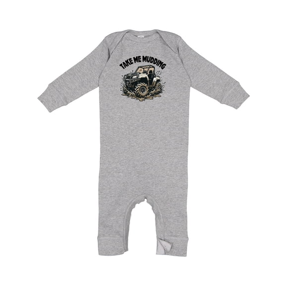 Inktastic Mudding off Road Adventure Four Wheeling Baby Romper Coveralls
