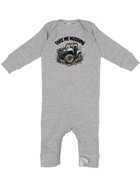 Mudding off Road Adventure Four Wheeling Baby Romper Coveralls