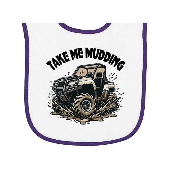 Inktastic Mudding off Road Adventure Four Wheeling Baby Terry Cloth Bib