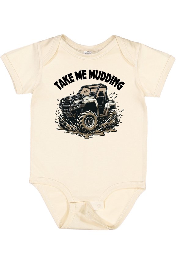 Mudding off Road Adventure Four Wheeling Boys or Girls Baby Bodysuit