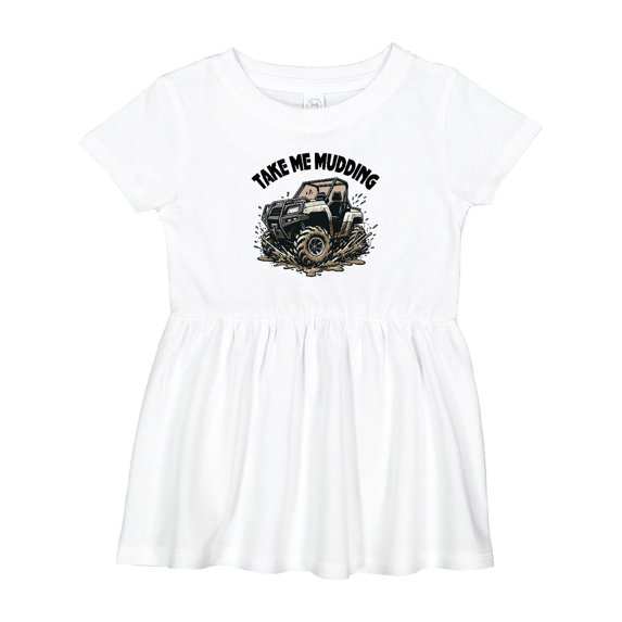 Inktastic Mudding off Road Adventure Four Wheeling Girls Baby Dress