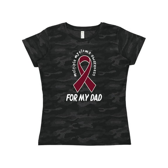 Inktastic Multiple Myeloma Awareness Ribbon For Dad Women's T-Shirt