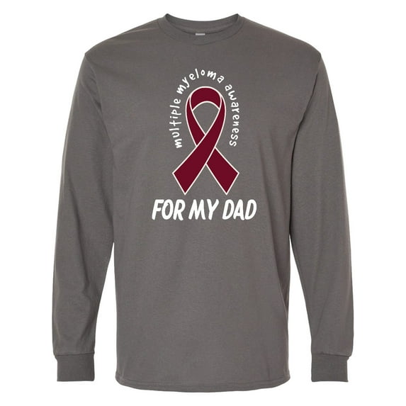 Inktastic Multiple Myeloma Awareness Ribbon for Dad Long Sleeve T-Shirt