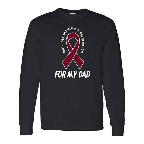 Inktastic Multiple Myeloma Awareness Ribbon for Dad Long Sleeve T-Shirt
