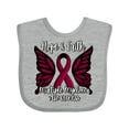 thumbnail image 1 of Inktastic Multiple Myeloma Cancer Awareness Hope & Faith with Butterfly Ribbon Boys or Girls Baby Bib, 1 of 4