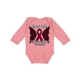thumbnail image 1 of Inktastic Multiple Myeloma Cancer Awareness Hope & Faith with Butterfly Ribbon Boys or Girls Long Sleeve Baby Bodysuit, 1 of 5
