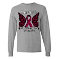 thumbnail image 1 of Inktastic Multiple Myeloma Cancer Awareness Hope & Faith with Butterfly Ribbon Long Sleeve T-Shirt, 1 of 5