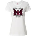 thumbnail image 1 of Inktastic Multiple Myeloma Cancer Awareness Hope & Faith with Butterfly Ribbon Women's T-Shirt, 1 of 5