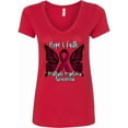 thumbnail image 1 of Inktastic Multiple Myeloma Cancer Awareness Hope & Faith with Butterfly Ribbon Women's V-Neck T-Shirt, 1 of 5