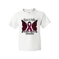 thumbnail image 1 of Inktastic Multiple Myeloma Cancer Awareness Hope & Faith with Butterfly Ribbon Youth T-Shirt, 1 of 5