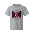 thumbnail image 1 of Inktastic Multiple Myeloma Cancer Awareness Hope & Faith with Butterfly Ribbon Youth T-Shirt, 1 of 5