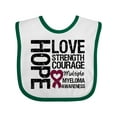 thumbnail image 1 of Inktastic Multiple Myeloma Hope Love Strength Boys or Girls Baby Bib, 1 of 4