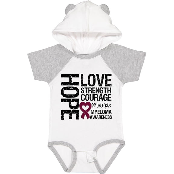 Inktastic Multiple Myeloma Hope Love Strength Boys or Girls Baby Bodysuit