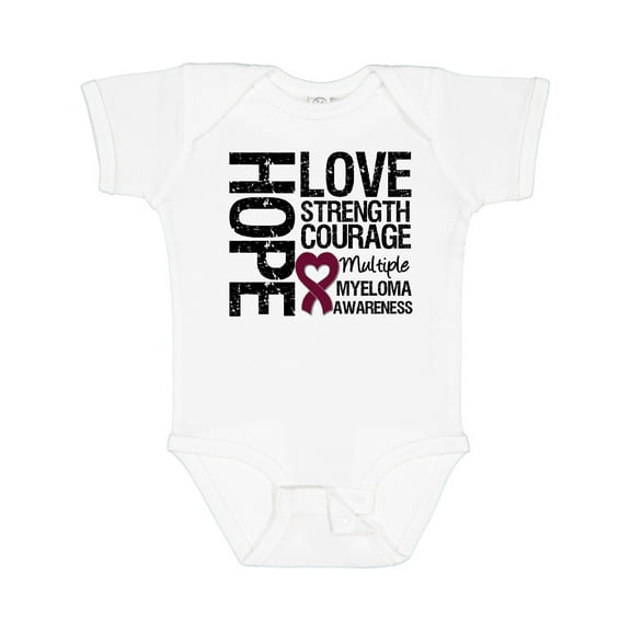 Inktastic Multiple Myeloma Hope Love Strength Boys or Girls Baby Bodysuit