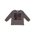 thumbnail image 1 of Inktastic Multiple Myeloma Hope Love Strength Boys or Girls Long Sleeve Toddler T-Shirt, 1 of 5