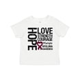 thumbnail image 1 of Inktastic Multiple Myeloma Hope Love Strength Boys or Girls Toddler T-Shirt, 1 of 5