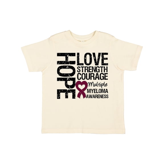 Inktastic Multiple Myeloma Hope Love Strength Boys or Girls Toddler T-Shirt