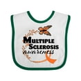 thumbnail image 1 of Inktastic Multiple Sclerosis Awareness Butterfly Ribbon Boys or Girls Baby Bib, 1 of 4