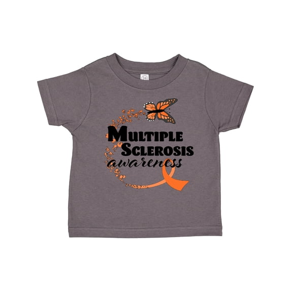 Inktastic Multiple Sclerosis Awareness Butterfly Ribbon Boys or Girls Toddler T-Shirt