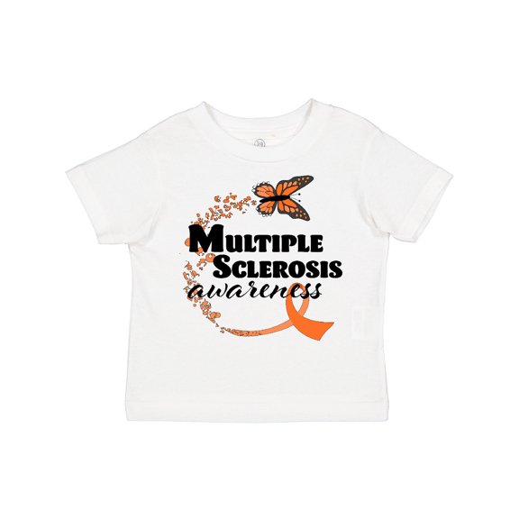 Inktastic Multiple Sclerosis Awareness Butterfly Ribbon Boys or Girls Toddler T-Shirt