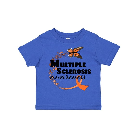 Inktastic Multiple Sclerosis Awareness Butterfly Ribbon Boys or Girls Toddler T-Shirt