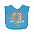 thumbnail image 1 of Inktastic Multiple Sclerosis Awareness Orange Ribbon Rainbow Boys or Girls Baby Bib, 1 of 4