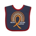 thumbnail image 1 of Inktastic Multiple Sclerosis Awareness Orange Ribbon Rainbow Boys or Girls Baby Bib, 1 of 4
