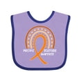 thumbnail image 1 of Inktastic Multiple Sclerosis Awareness Orange Ribbon Rainbow Boys or Girls Baby Bib, 1 of 4