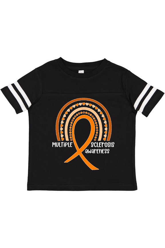 Multiple Sclerosis Awareness Orange Ribbon Rainbow Boys or Girls Toddler T-Shirt