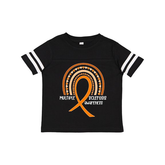 Inktastic Multiple Sclerosis Awareness Orange Ribbon Rainbow Boys or Girls Toddler T-Shirt