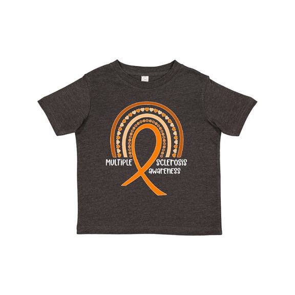 Inktastic Multiple Sclerosis Awareness Orange Ribbon Rainbow Boys or Girls Toddler T-Shirt