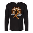 thumbnail image 1 of Inktastic Multiple Sclerosis Awareness Orange Ribbon Rainbow Long Sleeve T-Shirt, 1 of 5