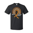 thumbnail image 1 of Inktastic Multiple Sclerosis Awareness Orange Ribbon Rainbow T-Shirt, 1 of 5