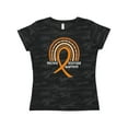 thumbnail image 1 of Inktastic Multiple Sclerosis Awareness Orange Ribbon Rainbow Women's T-Shirt, 1 of 5