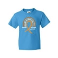thumbnail image 1 of Inktastic Multiple Sclerosis Awareness Orange Ribbon Rainbow Youth T-Shirt, 1 of 5