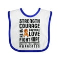 thumbnail image 1 of Inktastic Multiple Sclerosis Awareness Strength Courage and Support Boys or Girls Baby Bib, 1 of 4