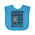 thumbnail image 1 of Inktastic Multiple Sclerosis Awareness Strength Courage and Support Boys or Girls Baby Bib, 1 of 4