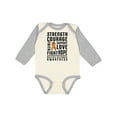 thumbnail image 1 of Inktastic Multiple Sclerosis Awareness Strength Courage and Support Boys or Girls Long Sleeve Baby Bodysuit, 1 of 5