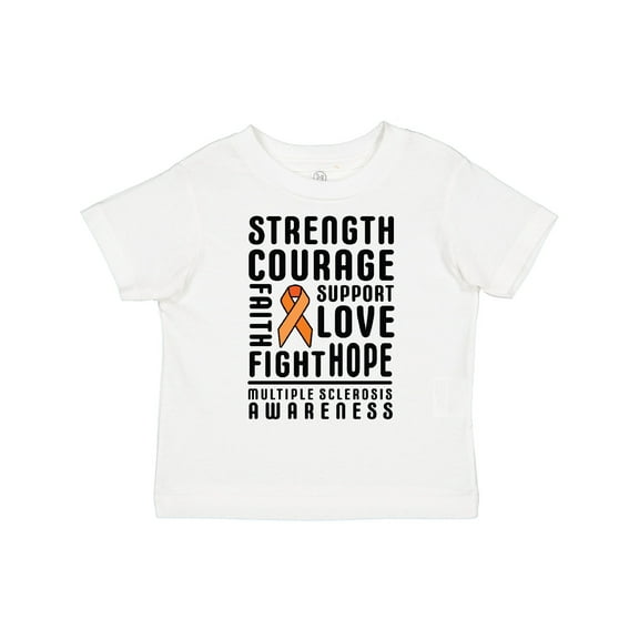 Inktastic Multiple Sclerosis Awareness Strength Courage and Support Boys or Girls Toddler T-Shirt