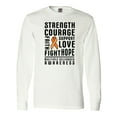 thumbnail image 1 of Inktastic Multiple Sclerosis Awareness Strength Courage and Support Long Sleeve T-Shirt, 1 of 5