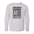 thumbnail image 1 of Inktastic Multiple Sclerosis Awareness Strength Courage and Support Long Sleeve Youth T-Shirt, 1 of 5