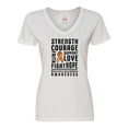thumbnail image 1 of Inktastic Multiple Sclerosis Awareness Strength Courage and Support Women's V-Neck T-Shirt, 1 of 5