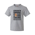thumbnail image 1 of Inktastic Multiple Sclerosis Awareness Strength Courage and Support Youth T-Shirt, 1 of 5