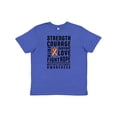 thumbnail image 1 of Inktastic Multiple Sclerosis Awareness Strength Courage and Support Youth T-Shirt, 1 of 5