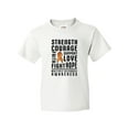 thumbnail image 1 of Inktastic Multiple Sclerosis Awareness Strength Courage and Support Youth T-Shirt, 1 of 5