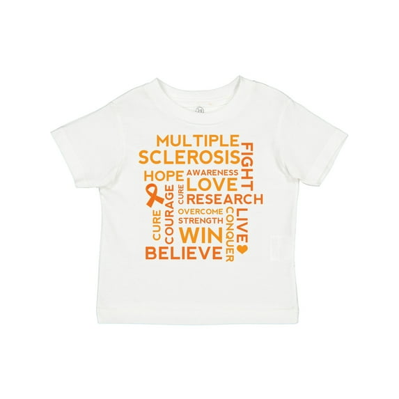Inktastic Multiple Sclerosis Awareness Word Cloud Boys or Girls Toddler T-Shirt