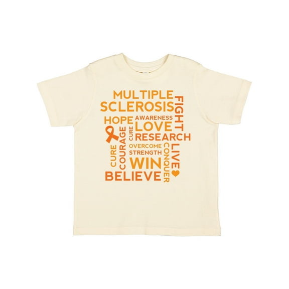 Inktastic Multiple Sclerosis Awareness Word Cloud Boys or Girls Toddler T-Shirt