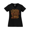 thumbnail image 1 of Inktastic Multiple Sclerosis Awareness Word Cloud Women's Plus Size V-Neck T-Shirt, 1 of 5